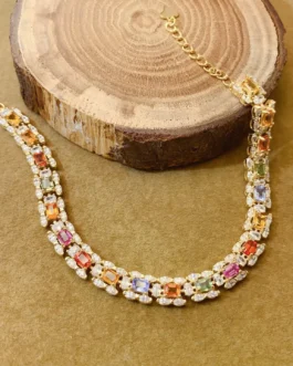 Natural Sapphire Cluster Bracelet