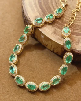 Natural Emerald Classic Tennis Bracelet