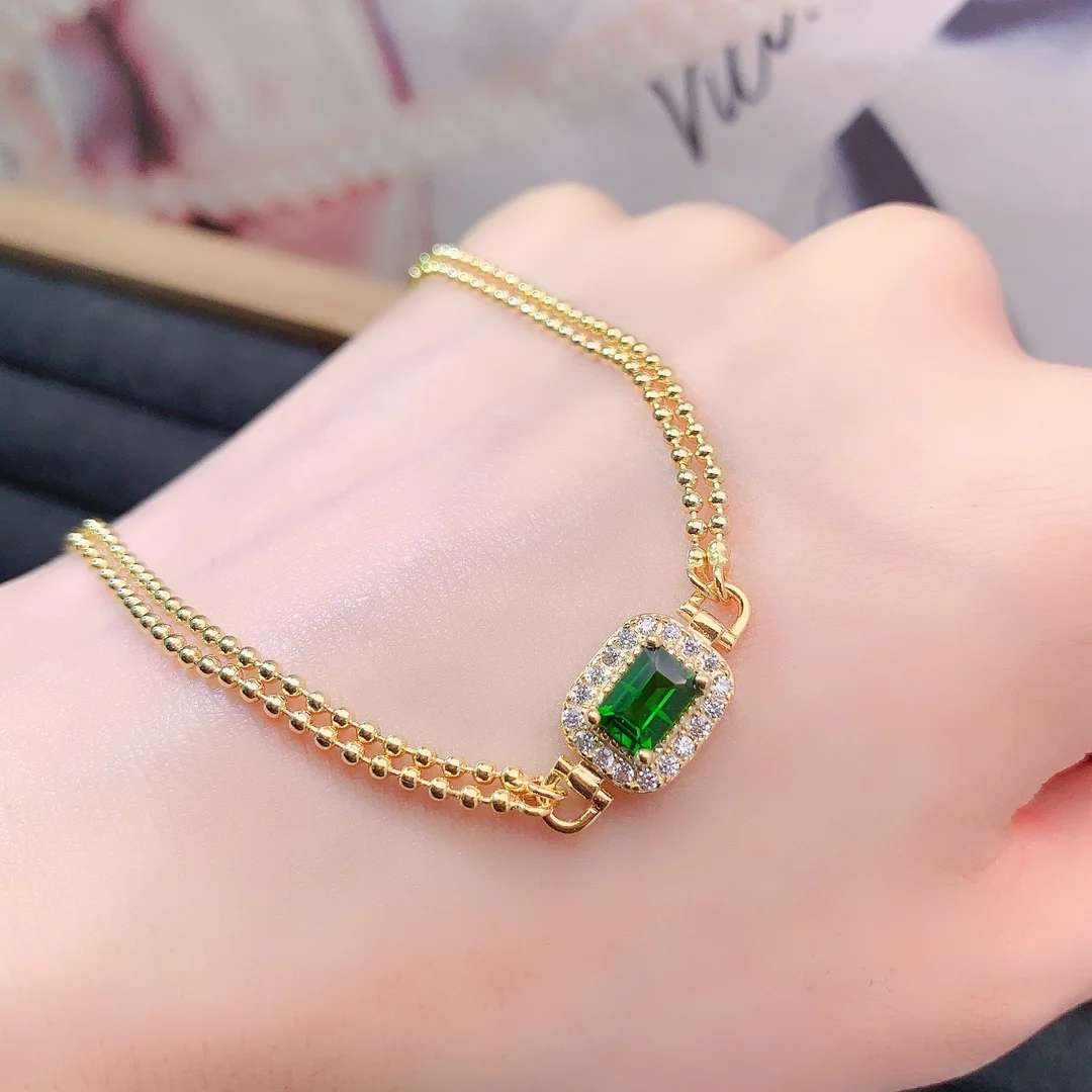 Natural Diopside Vintage Bracelet - view 1