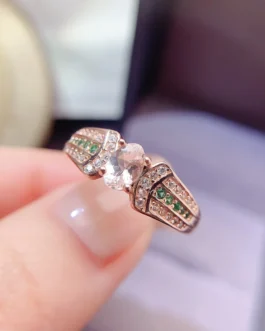 Natural Morganite Vintage Oval Ring