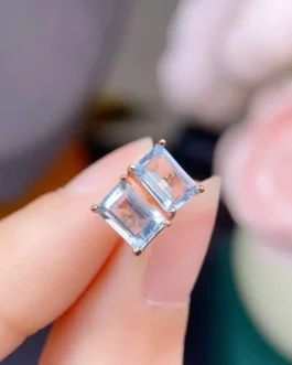 Natural Topaz Cocktail Stud Earrings