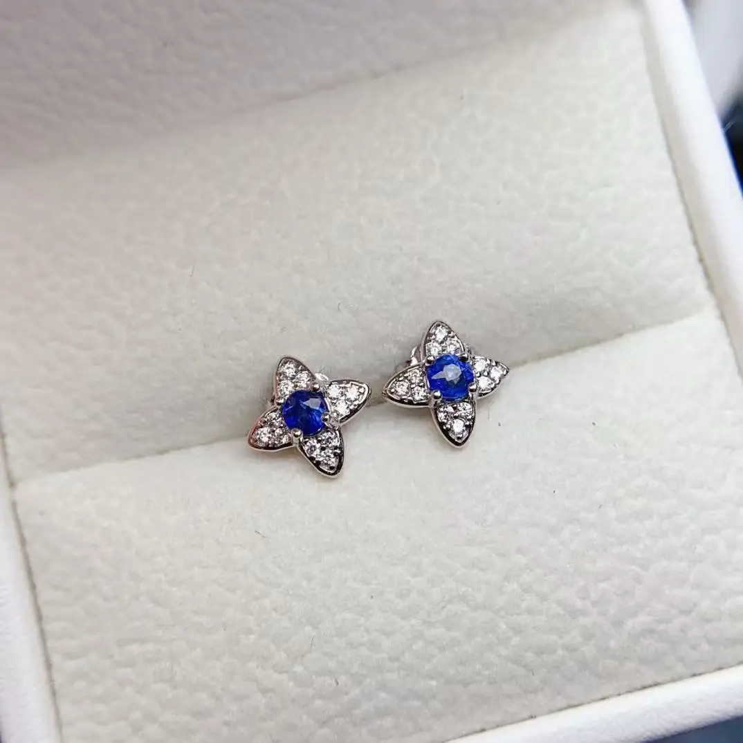Natural Sapphire Nova Earrings - view 3