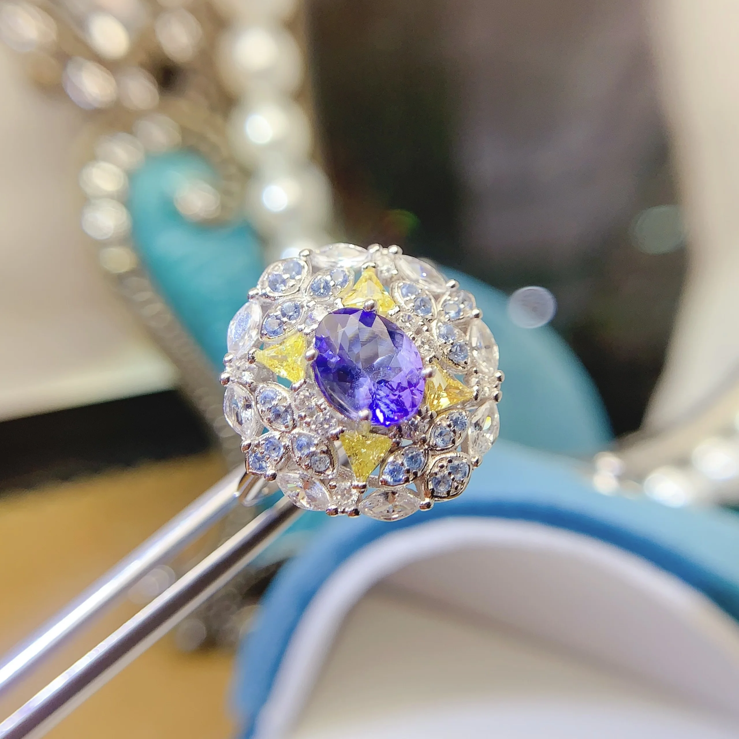 Natural Gemstone Jamaica Style Ring - view 1