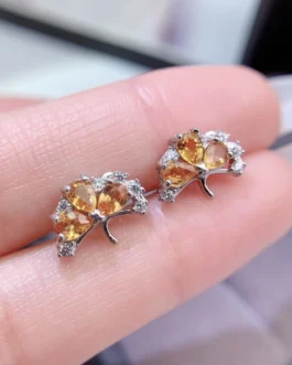 Natural Yellow Sapphire Earrings