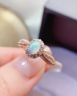 Natural Opal Petite Oval Ring