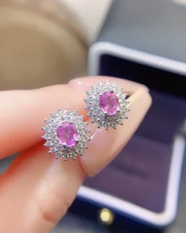 Natural Sapphire Promise Stud Earrings