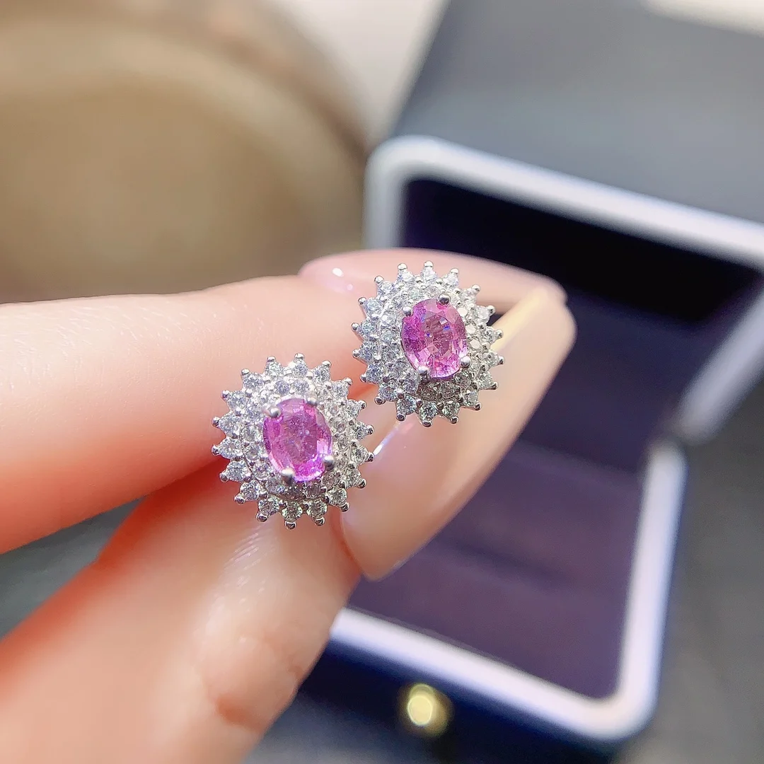 Natural Sapphire Promise Stud Earrings - view 1