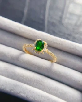 Natural Gemstone Minimalist Solitaire Ring