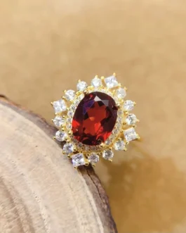 Natural Garnet Bridal Jewelry Set