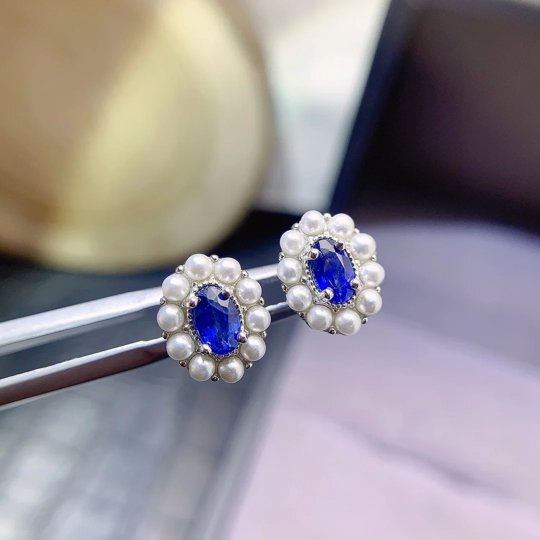 Natural Sapphire Nova Stud Earrings - view 1