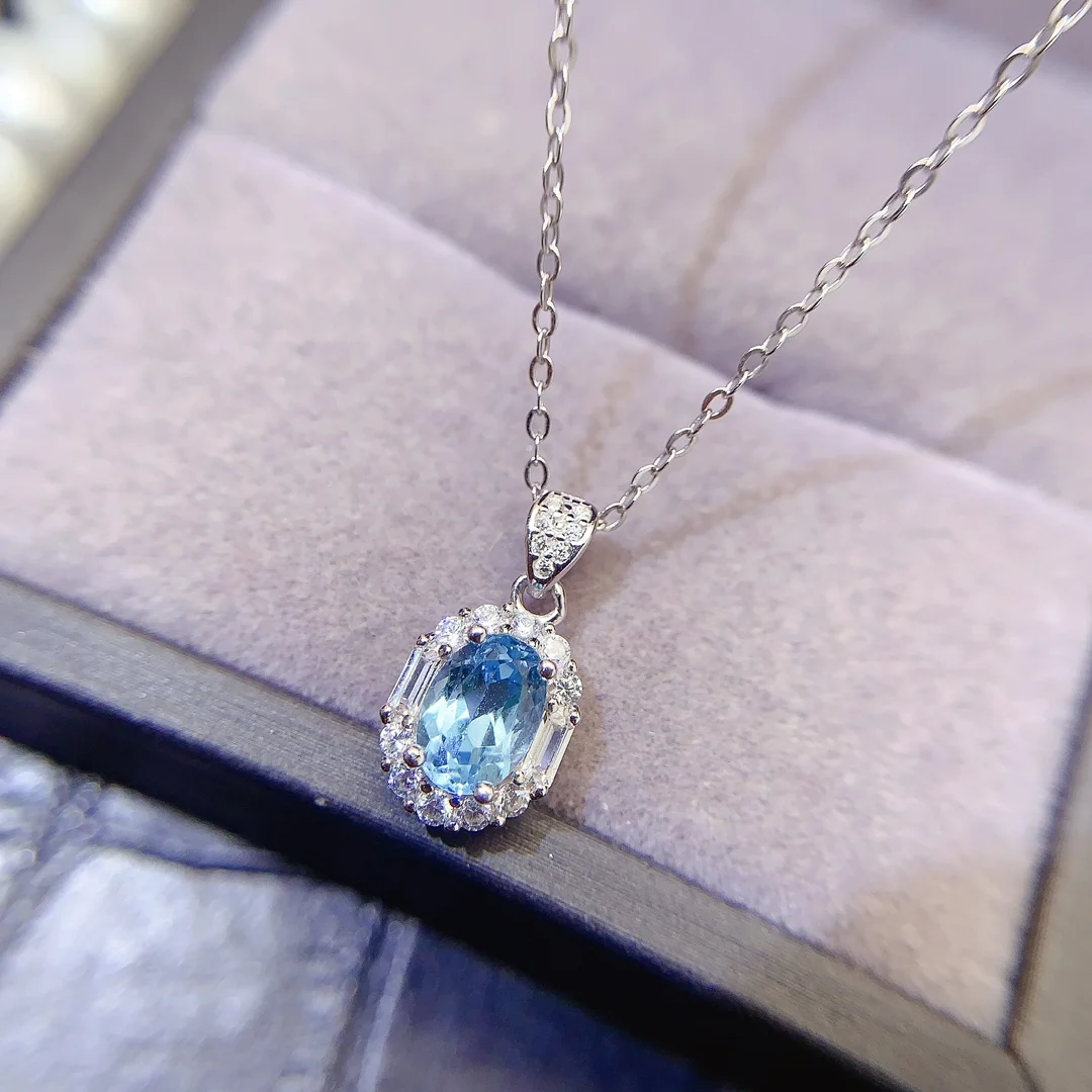 Natural Topaz Teardrop Pendant - view 1