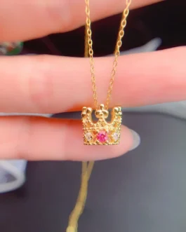 Natural Tourmaline Crown Pendant