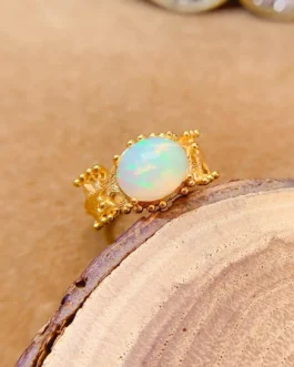 Natural Opal Gemstone Ring