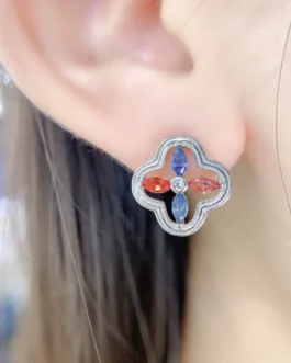 Natural Sapphire Marquise Stud Earrings