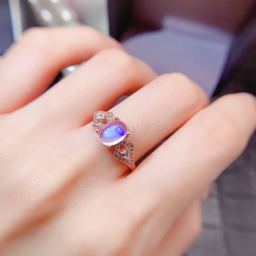 Natural Moonstone Classic Gold Ring - view 3