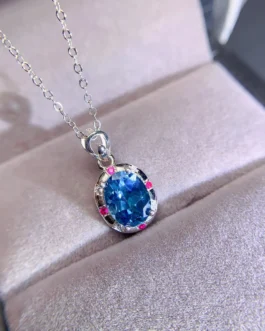 Natural Topaz Solitaire Pendant