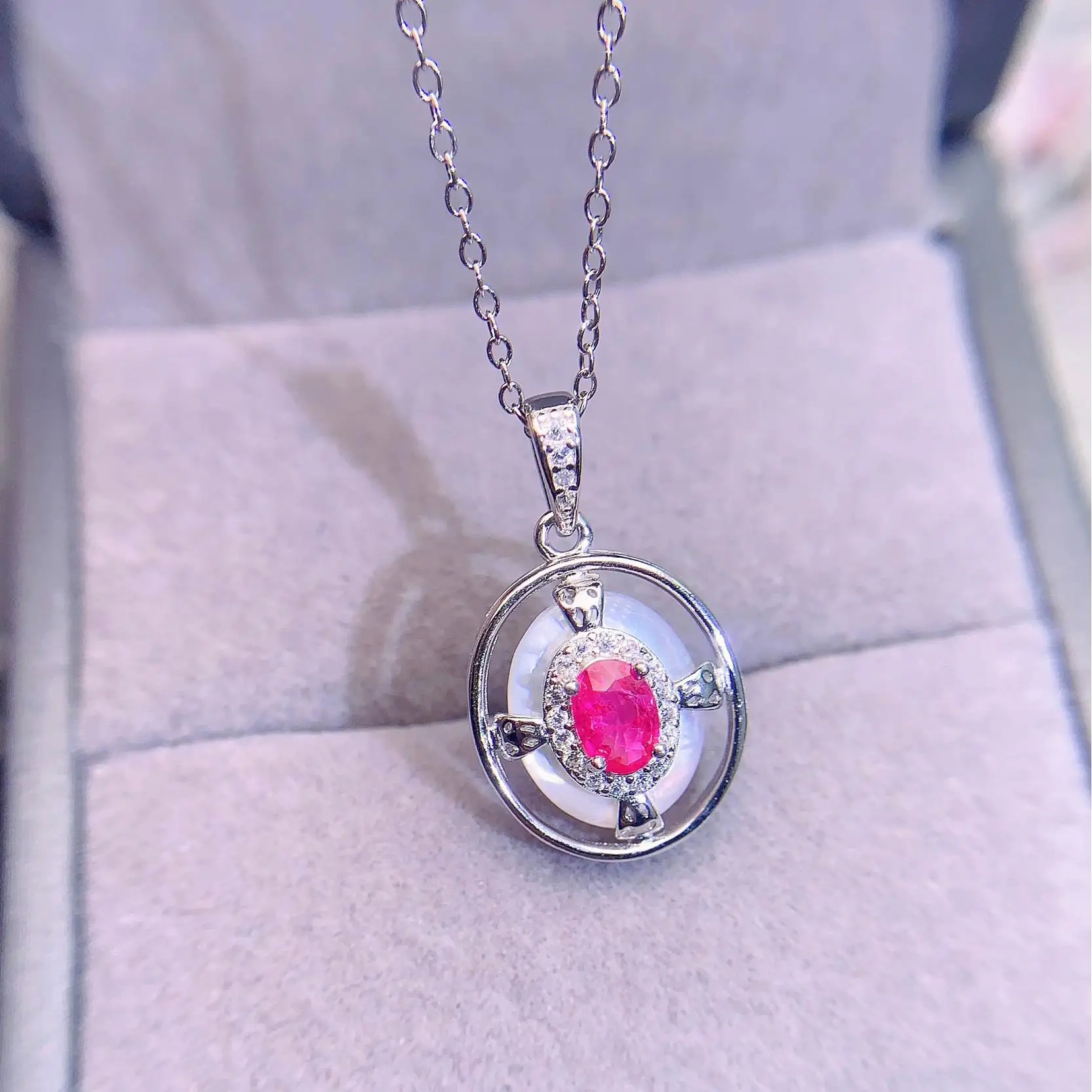 Natural Ruby Classic Jewelry Set - view 3