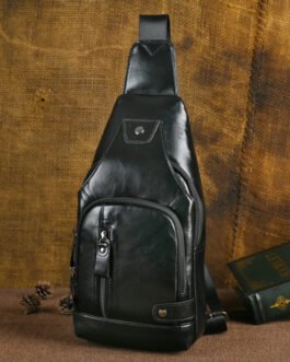 New genuine leather chest bag for men, high-end casual vintage fashionable top-grain cowhide crossbody bag, men’s foreign trade cross-border wholesale