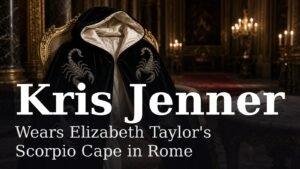 Read more about the article Kris Jenner Wears Elizabeth Taylor’s Scorpio Cape in Rome