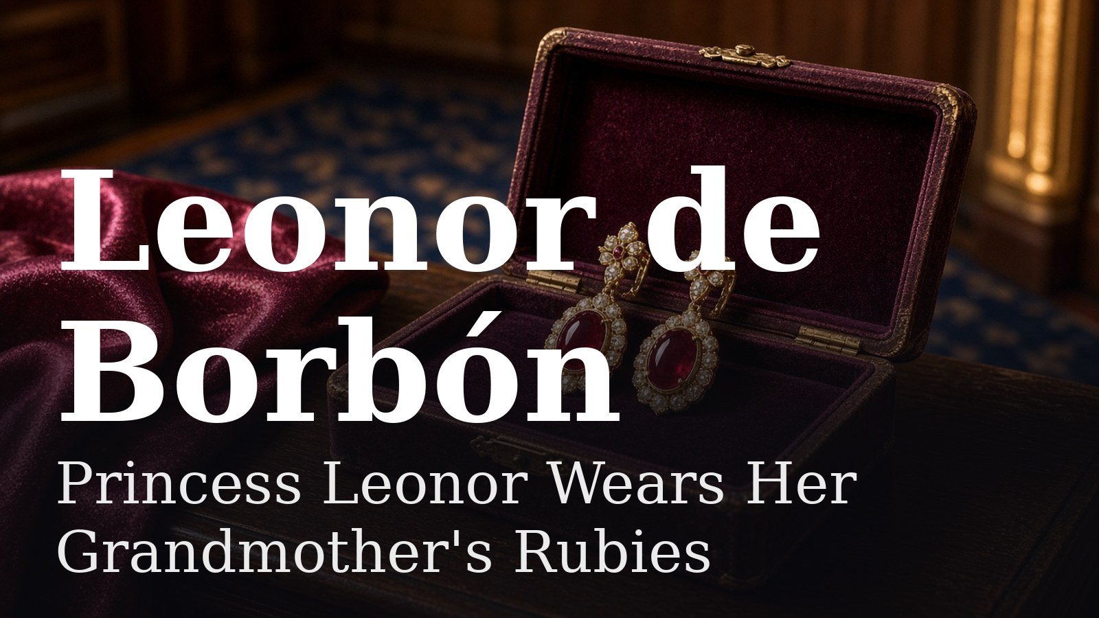 Read more about the article Princess Leonor Wears Her Grandmother’s Rubies for the First Time