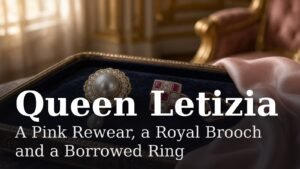 Read more about the article Queen Letizia: A Pink Rewear, a Royal Brooch and a Borrowed Ring