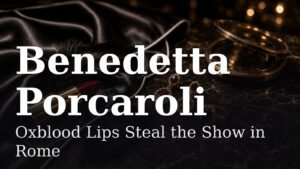 Read more about the article Oxblood Lips Steal the Show in Rome